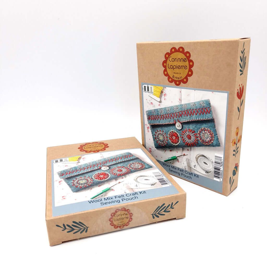 Corinne Lapierre - Felt Sewing Pouch - kit för att sy en väska i filtsömnad
