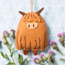 Corinne Lapierre - Highland Cow Felt Craft Kit - kit för filtsömnad