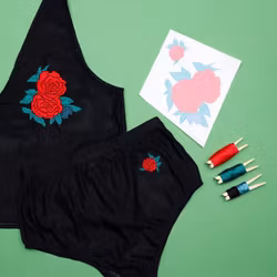 Make me stitch - Broderikit Kläder - Roses
