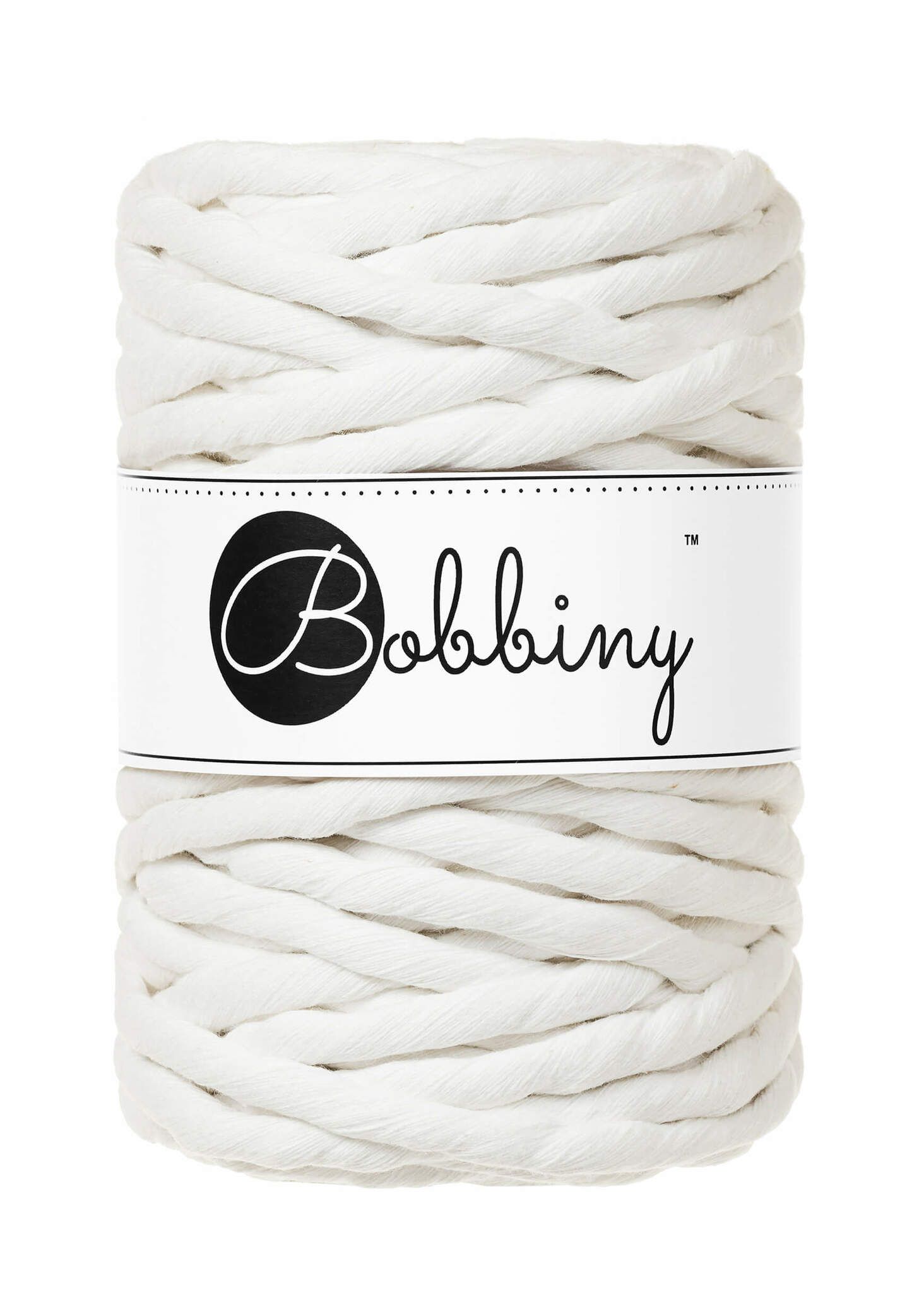 Bobbiny Single Twist Macrame Cord 9 mm - enkeltvinnat makramégarn
