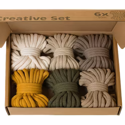 Bobbiny Jumbo Creative Set - kit med flätat bomullsgarn 9 mm