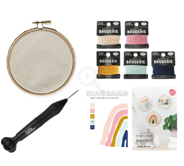 Kesi'Art - Punch Needle Kit - Rainbow