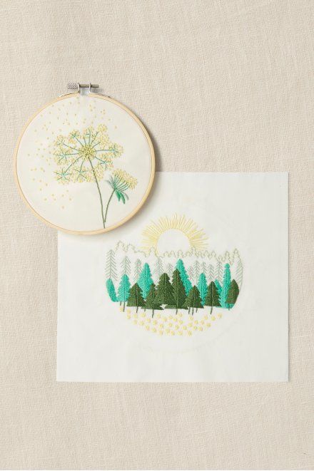 DMC Mindful Making - The Woodland Walk - kit med två broderier