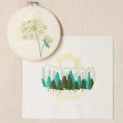 DMC Mindful Making - The Woodland Walk - kit med två broderier