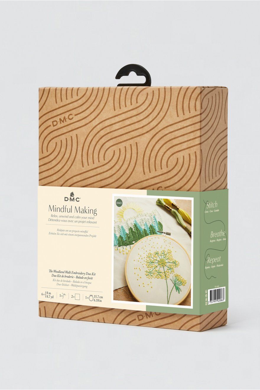 DMC Mindful Making - The Woodland Walk - kit med två broderier