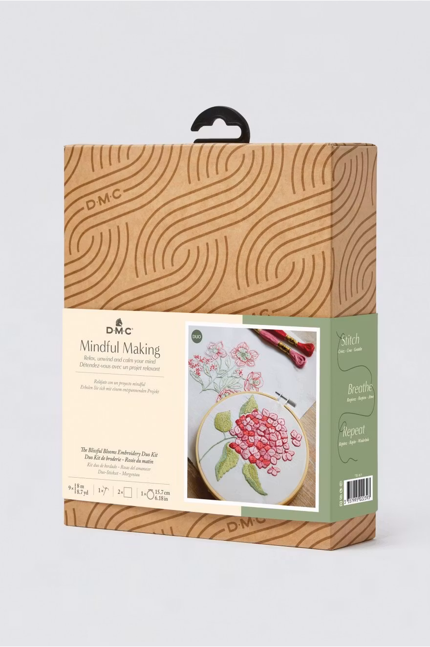DMC Mindful Making - The Blissful Blooms - kit med två broderier