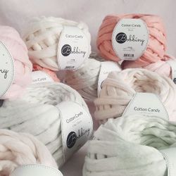 Bobbiny Cotton Candy - fluffigt ospunnet bomullsgarn