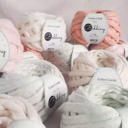 Bobbiny Cotton Candy - fluffigt ospunnet bomullsgarn