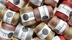 Bobbiny 3ply Macrame Rope Metallic 3 mm - metallfärgat makramégarn