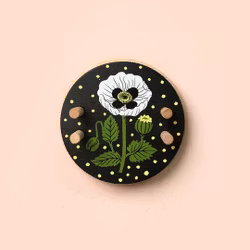 Pom Maker Oana Befort Black - svart pom-pom-verktyg i trä (Medium)