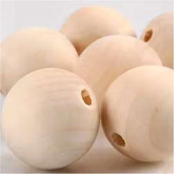 Träpärlor 2,5 cm 8 st