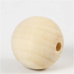 Träpärlor 4 cm 6 st