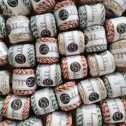 Bobbiny 3ply Macrame Rope 1,5 mm HOLIDAY - trippeltvinnat makramégarn UTGÅTT