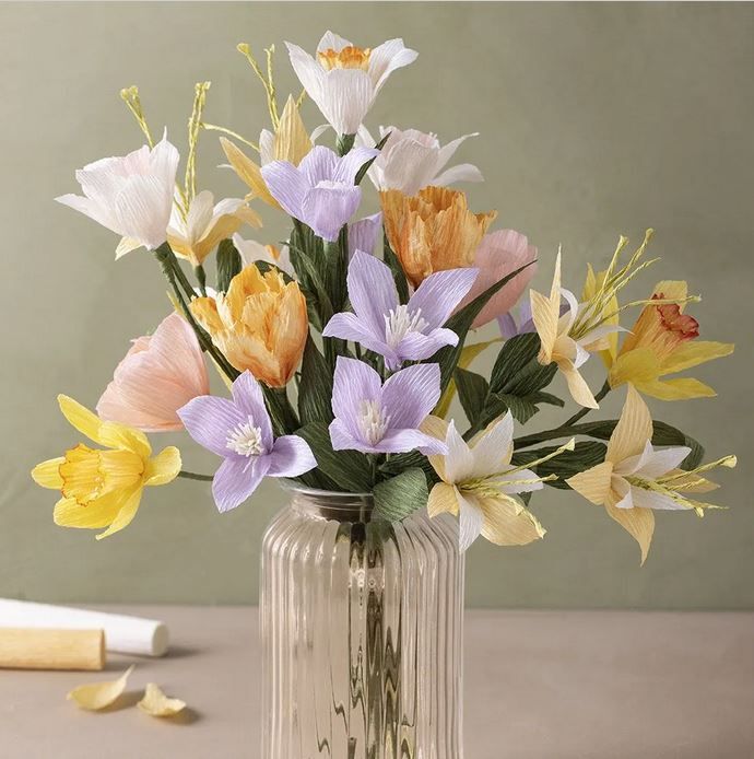 DIY-kit Pappersblommor - Vårbukett