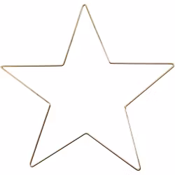 Metallstjärna guld 30 cm