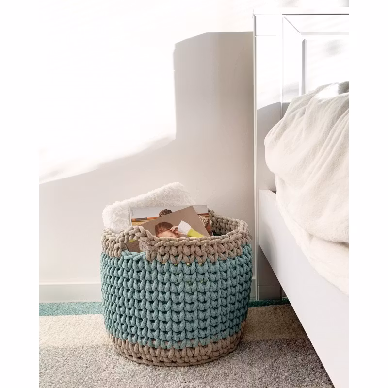 Chunky Basket - stor virkad korg i Bobbiny Jumbo