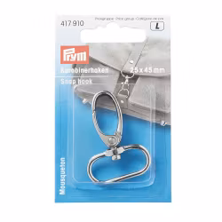 Prym Snap Hook - silvrig karbinhake för väskor 25 x 45 mm