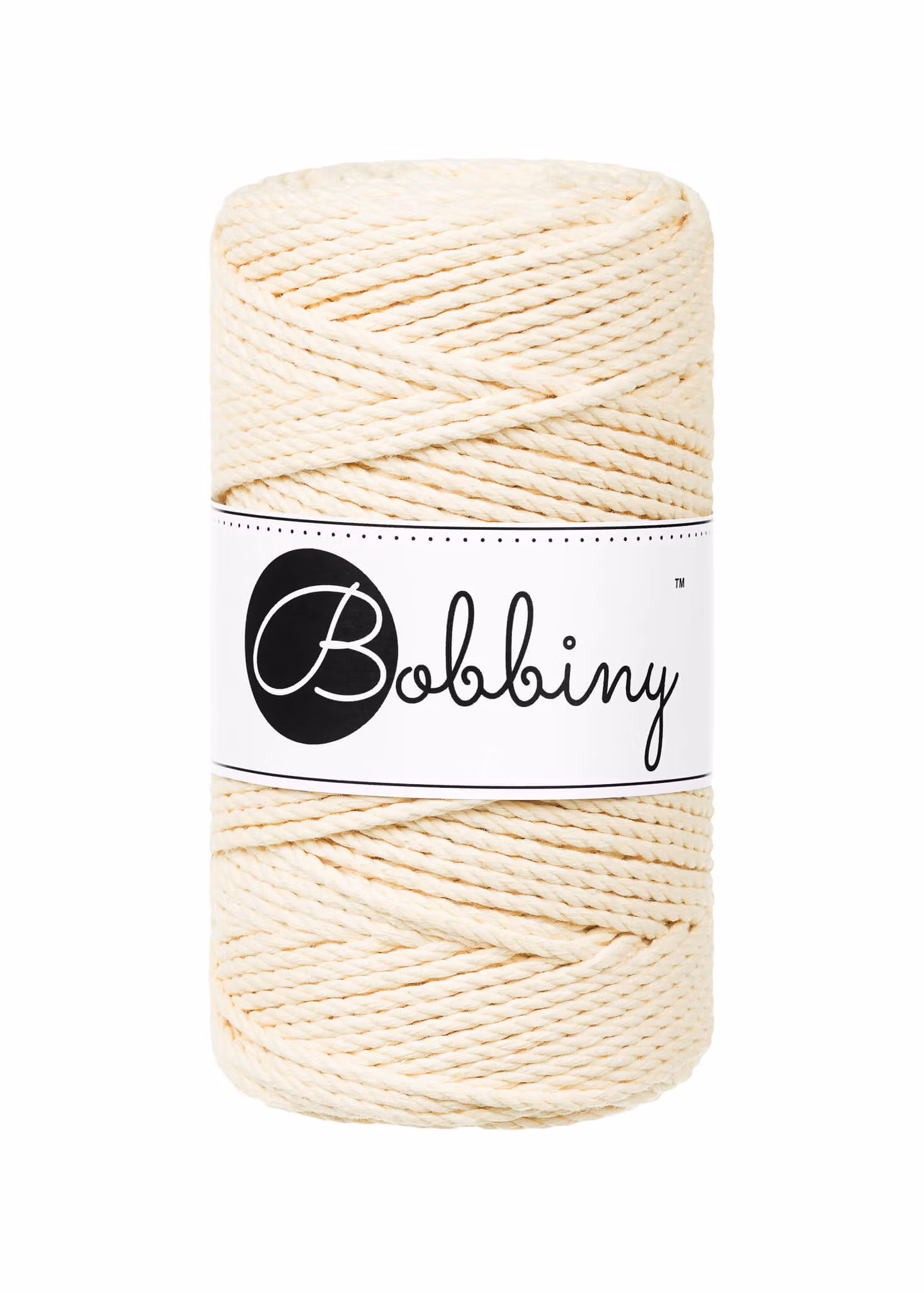 Bobbiny 3ply Macrame Rope Regular 3 mm - trippeltvinnat makramégarn