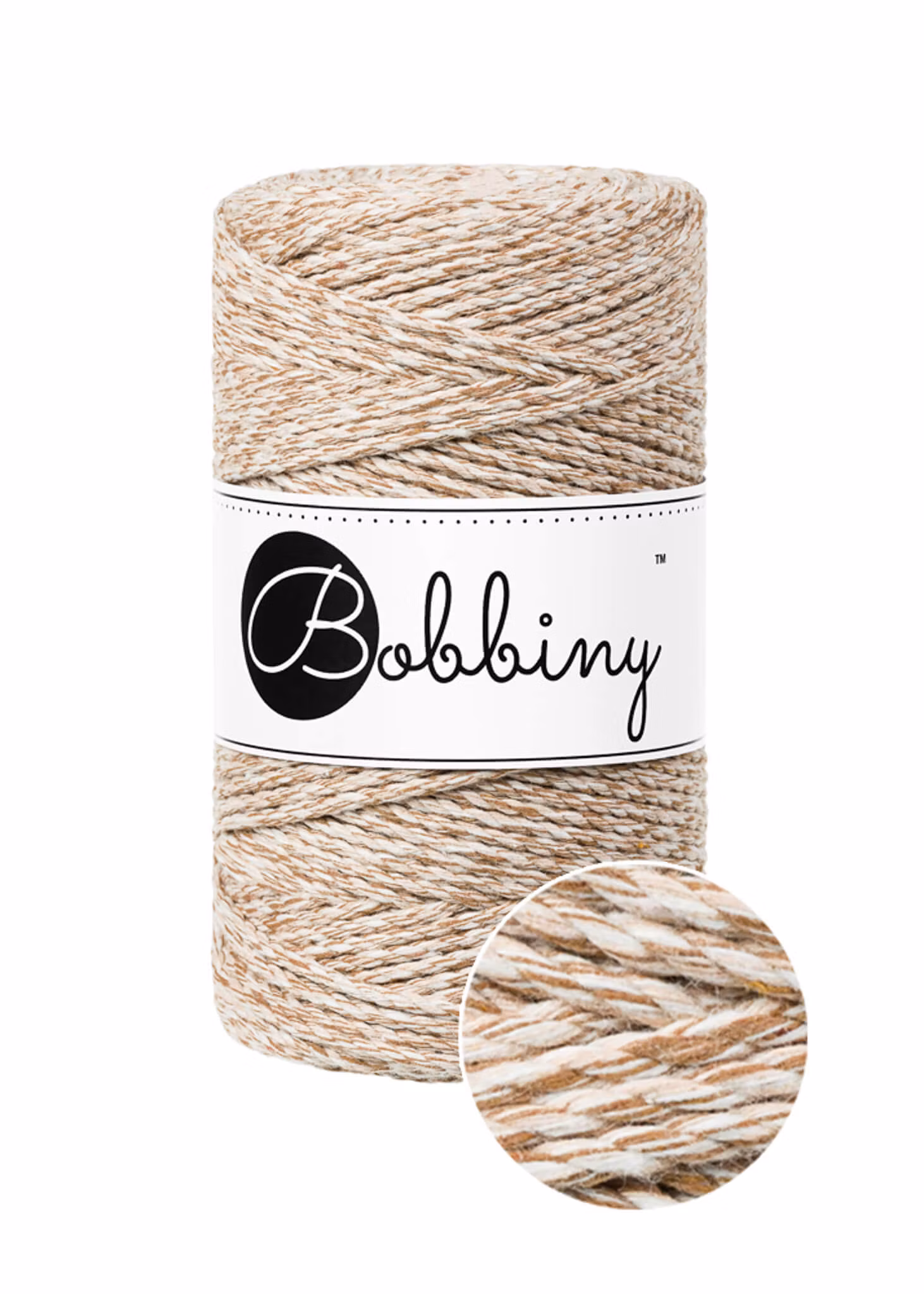 Bobbiny 3ply Macrame Rope Regular 3 mm - trippeltvinnat makramégarn
