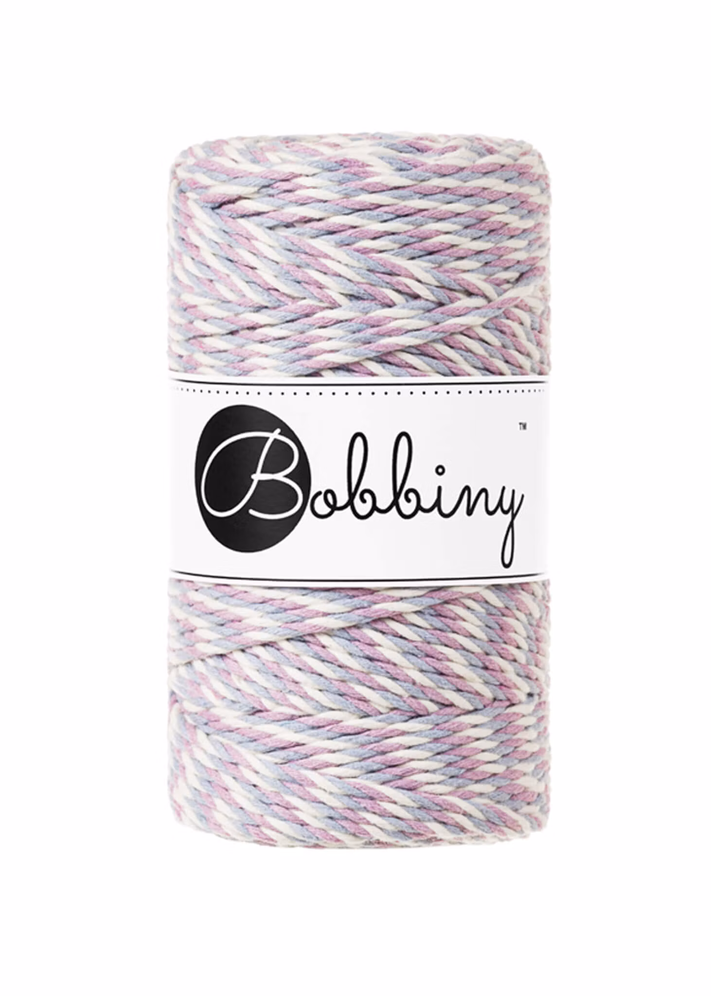Bobbiny 3ply Macrame Rope Regular 3 mm - trippeltvinnat makramégarn