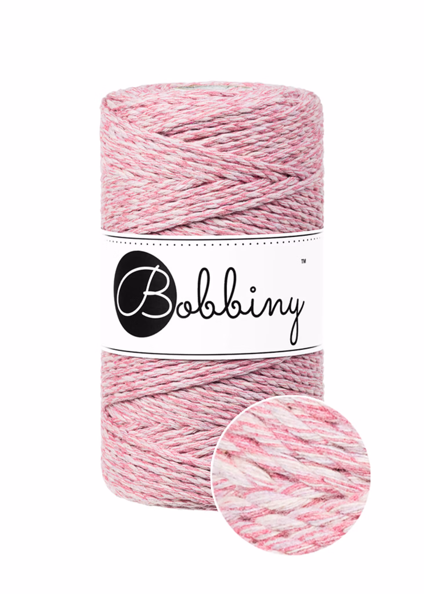 Bobbiny 3ply Macrame Rope Regular 3 mm - trippeltvinnat makramégarn