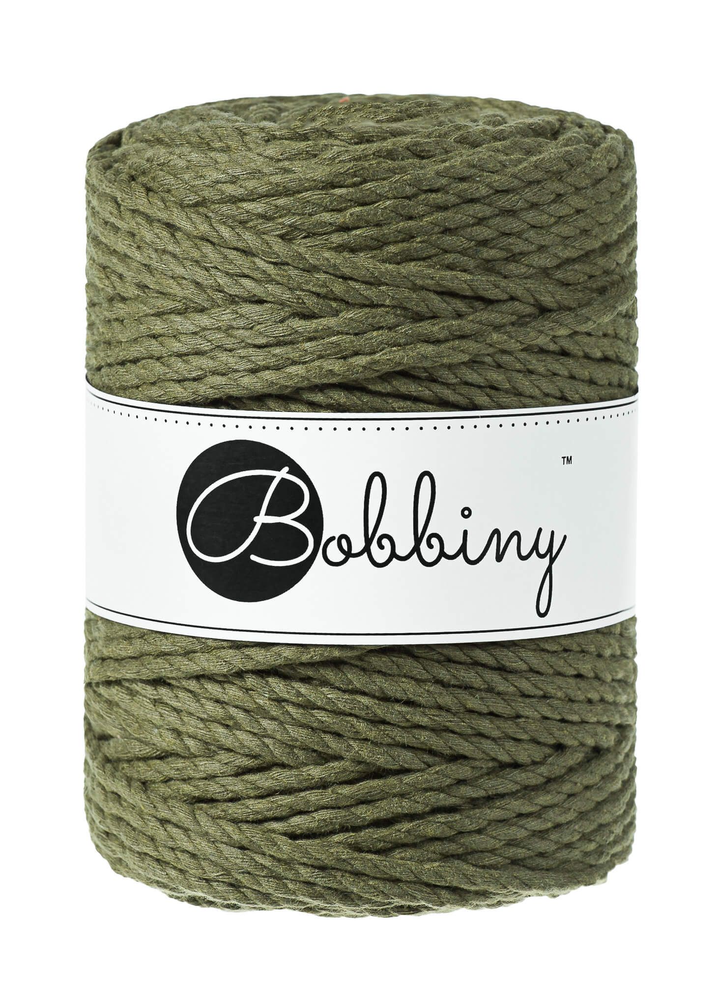 Bobbiny 3ply Macrame Rope XXL 5 mm - trippeltvinnat makramégarn