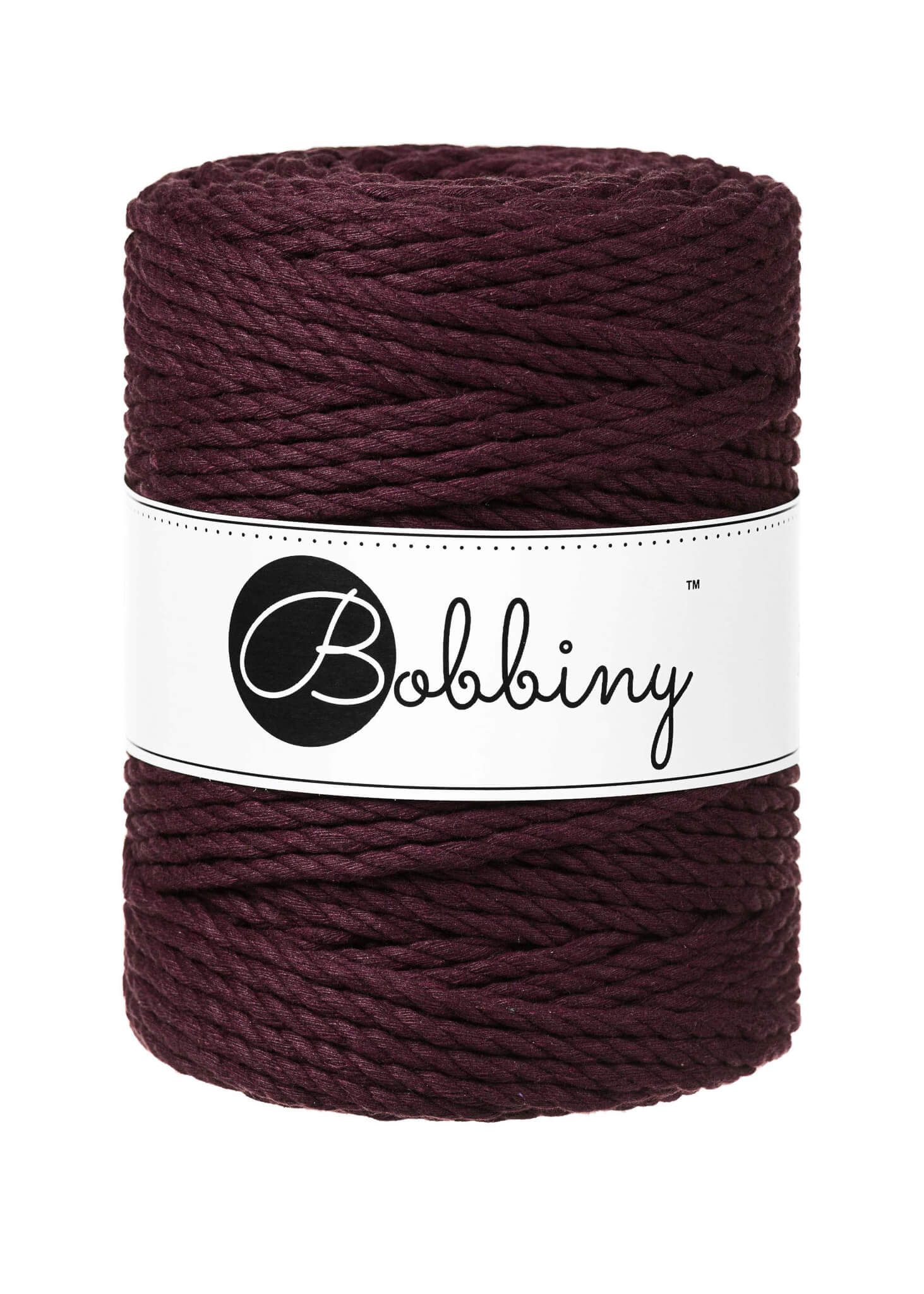 Bobbiny 3ply Macrame Rope XXL 5 mm - trippeltvinnat makramégarn