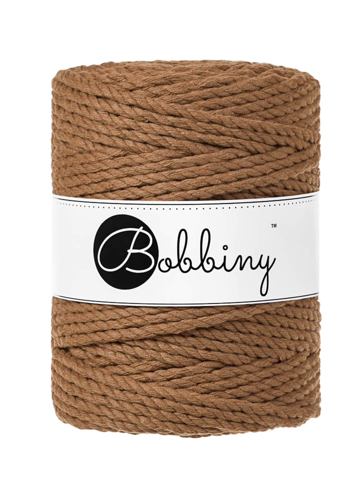 Bobbiny 3ply Macrame Rope XXL 5 mm - trippeltvinnat makramégarn