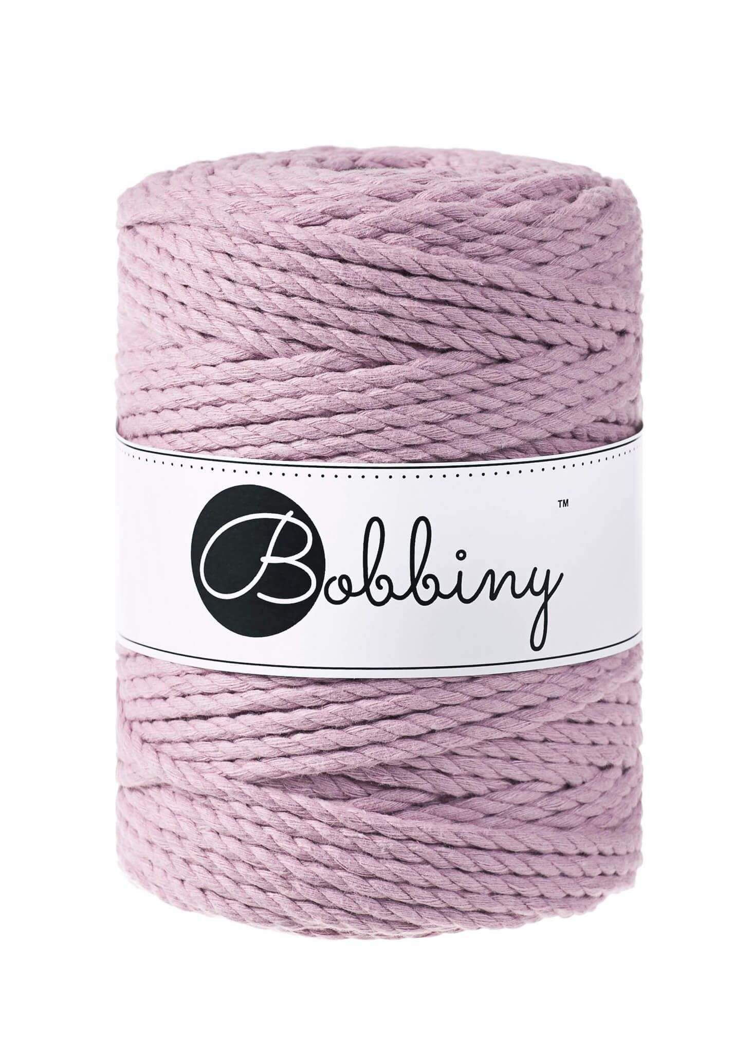 Bobbiny 3ply Macrame Rope XXL 5 mm - trippeltvinnat makramégarn