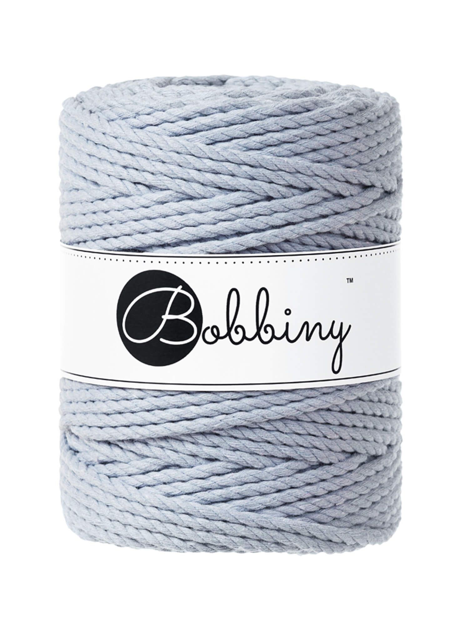 Bobbiny 3ply Macrame Rope XXL 5 mm - trippeltvinnat makramégarn