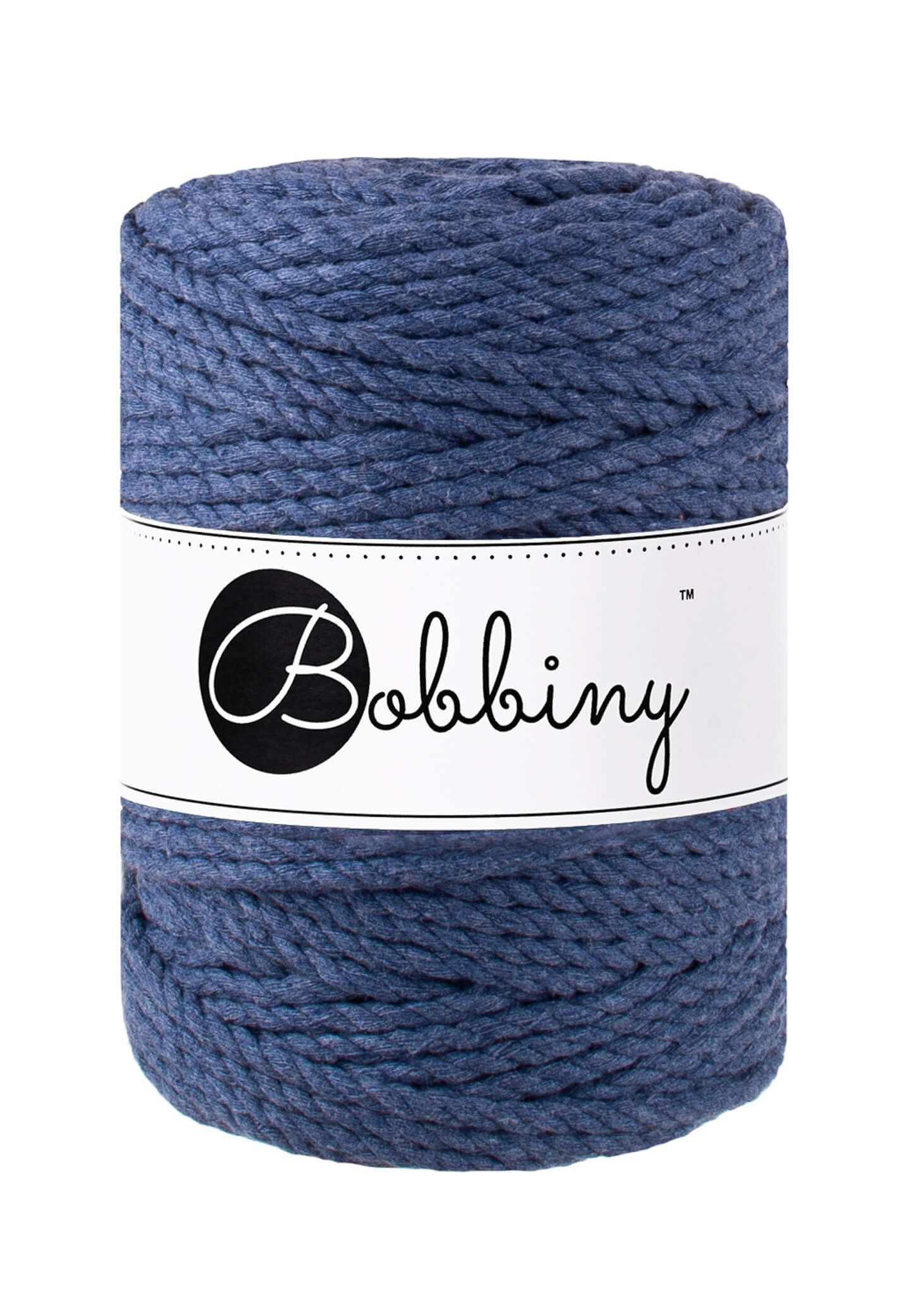Bobbiny 3ply Macrame Rope XXL 5 mm - trippeltvinnat makramégarn