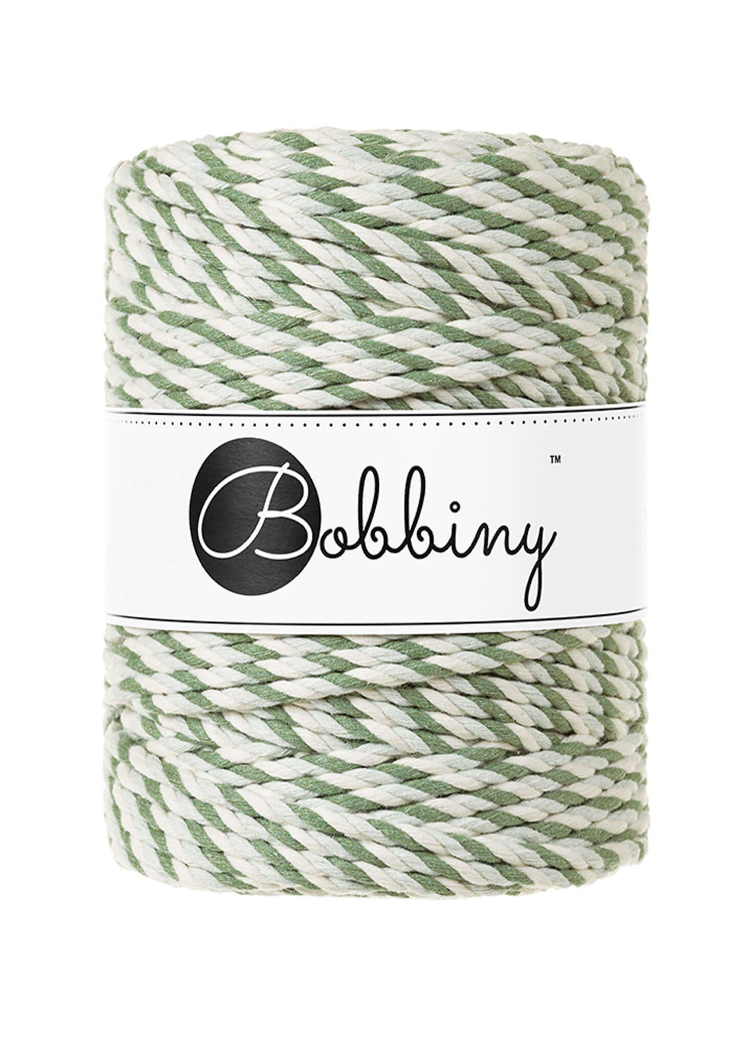 Bobbiny 3ply Macrame Rope XXL 5 mm - trippeltvinnat makramégarn