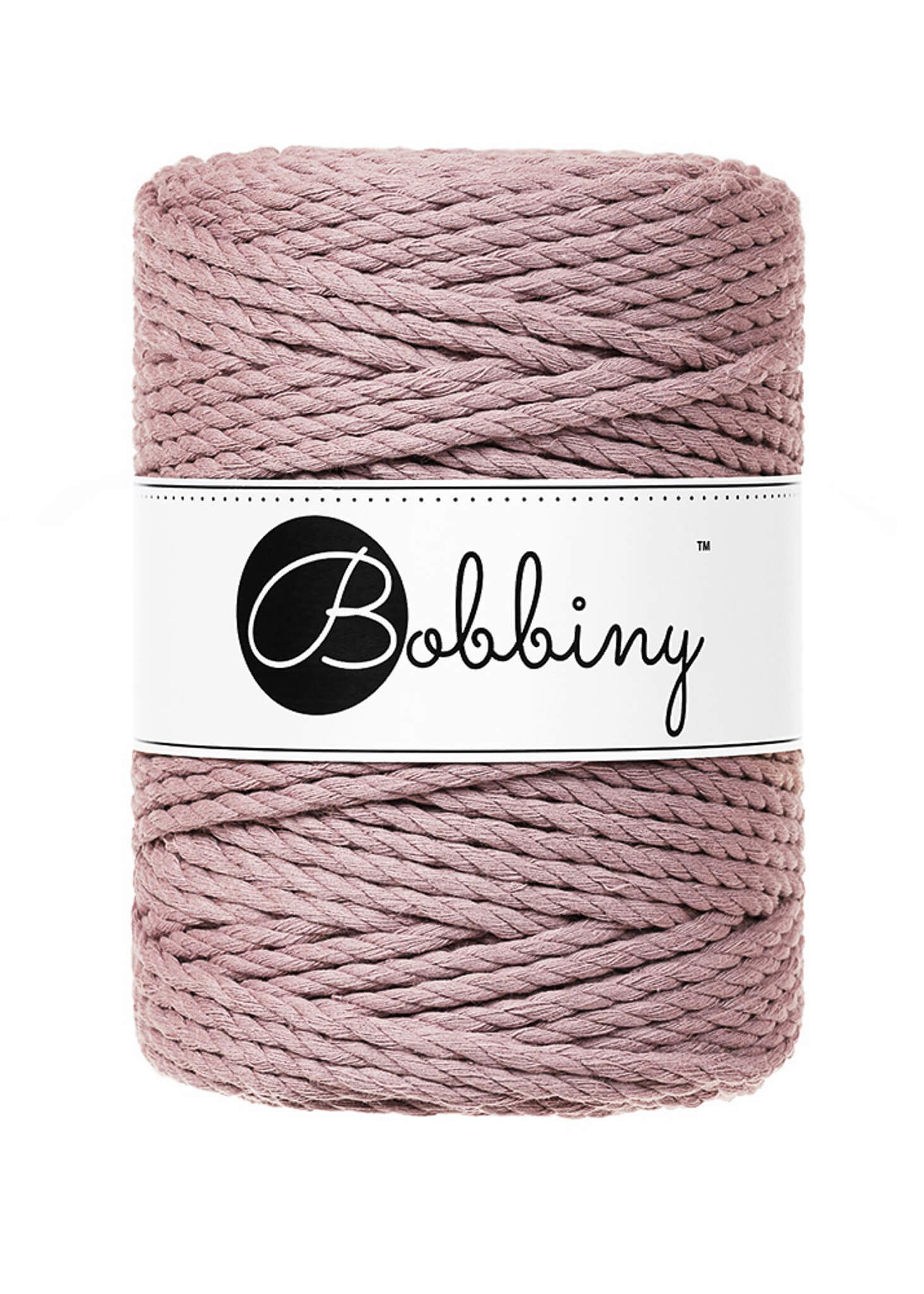Bobbiny 3ply Macrame Rope XXL 5 mm - trippeltvinnat makramégarn
