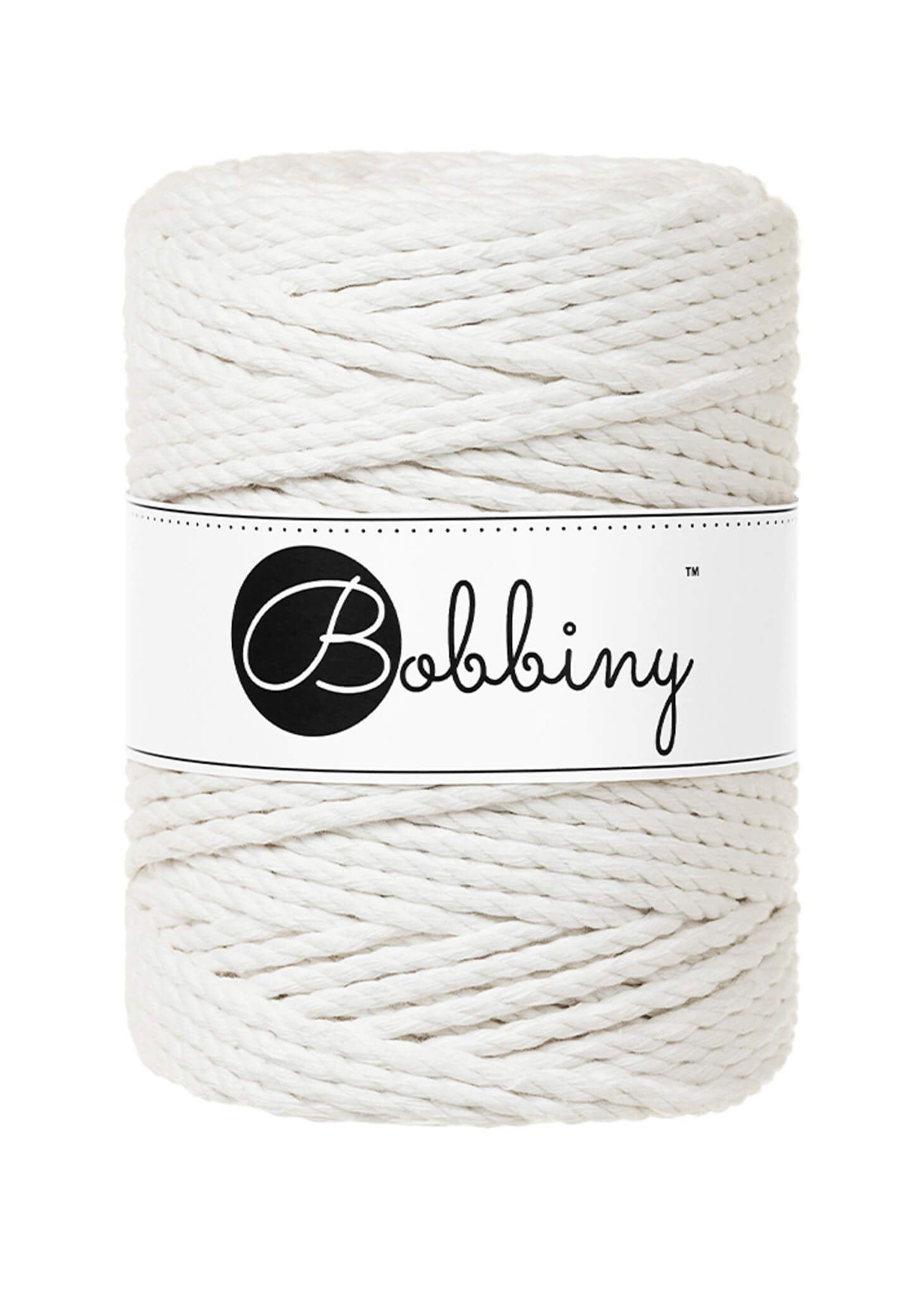 Bobbiny 3ply Macrame Rope XXL 5 mm - trippeltvinnat makramégarn