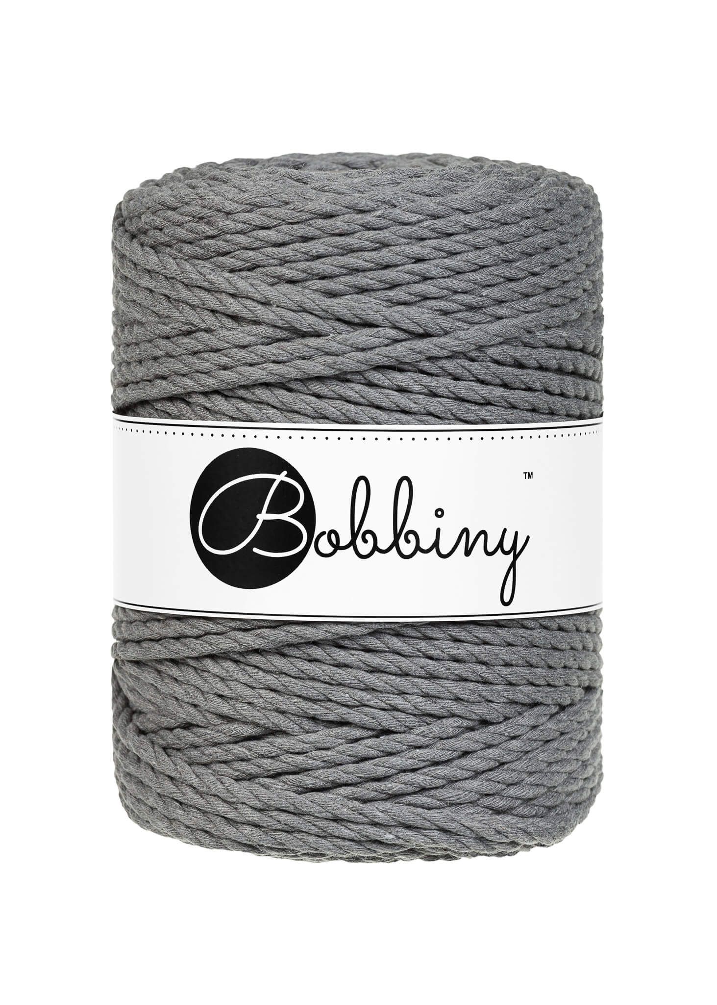 Bobbiny 3ply Macrame Rope XXL 5 mm - trippeltvinnat makramégarn
