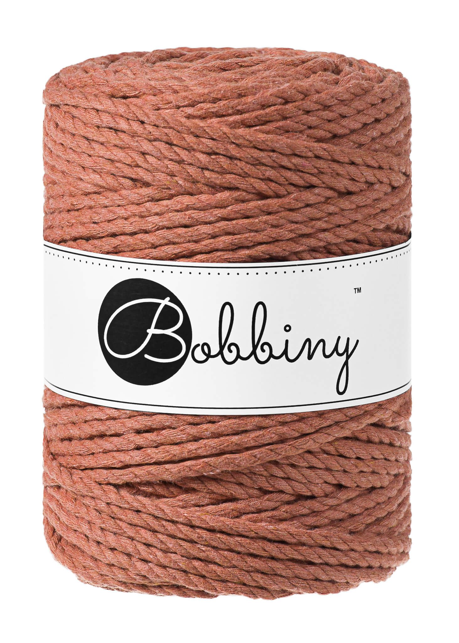 Bobbiny 3ply Macrame Rope XXL 5 mm - trippeltvinnat makramégarn