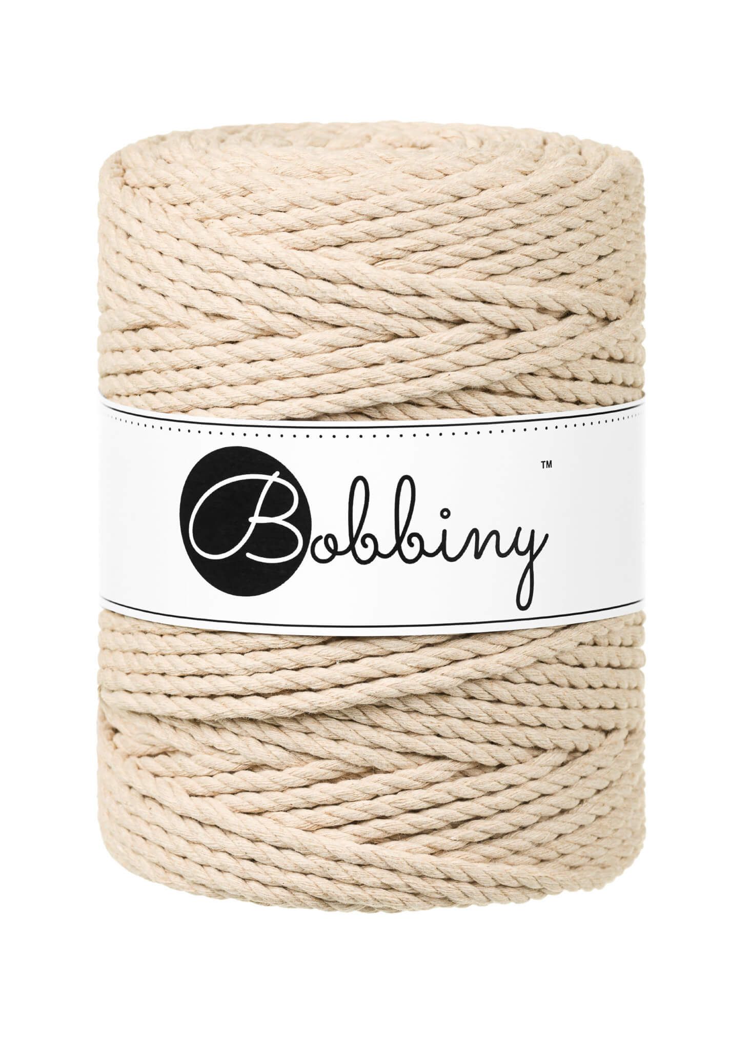 Bobbiny 3ply Macrame Rope XXL 5 mm - trippeltvinnat makramégarn