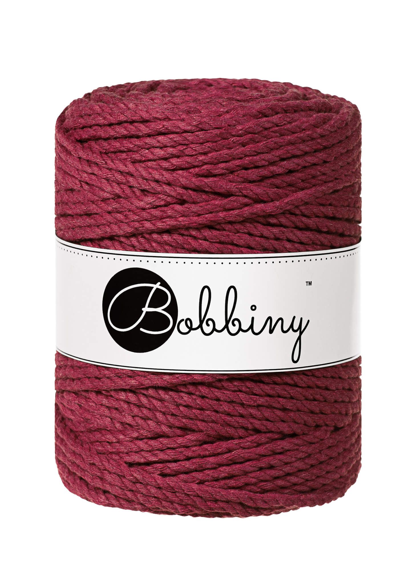 Bobbiny 3ply Macrame Rope XXL 5 mm - trippeltvinnat makramégarn