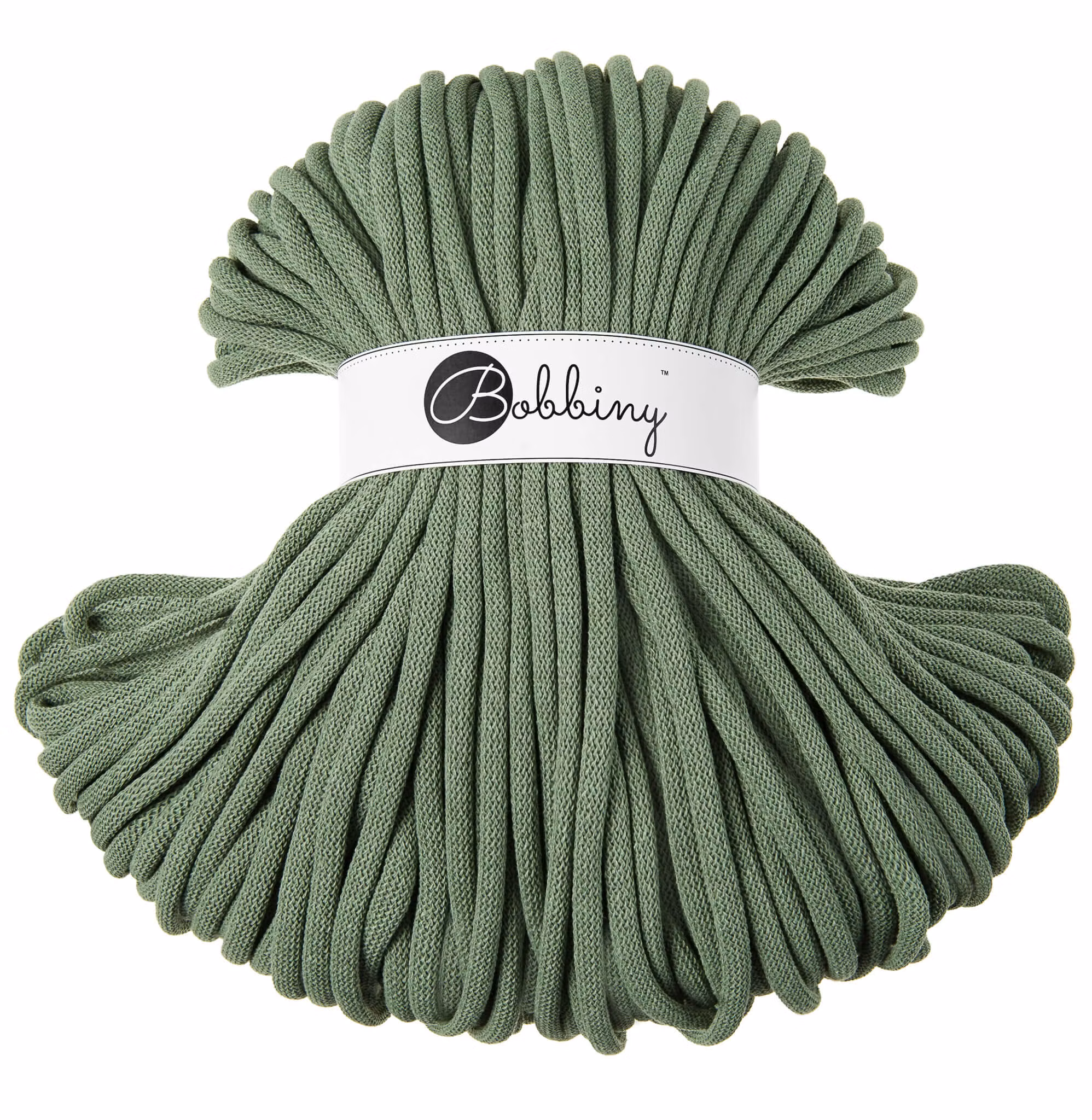 Bobbiny Braided Cord Jumbo 9 mm - flätat bomullsgarn - beställningsvara