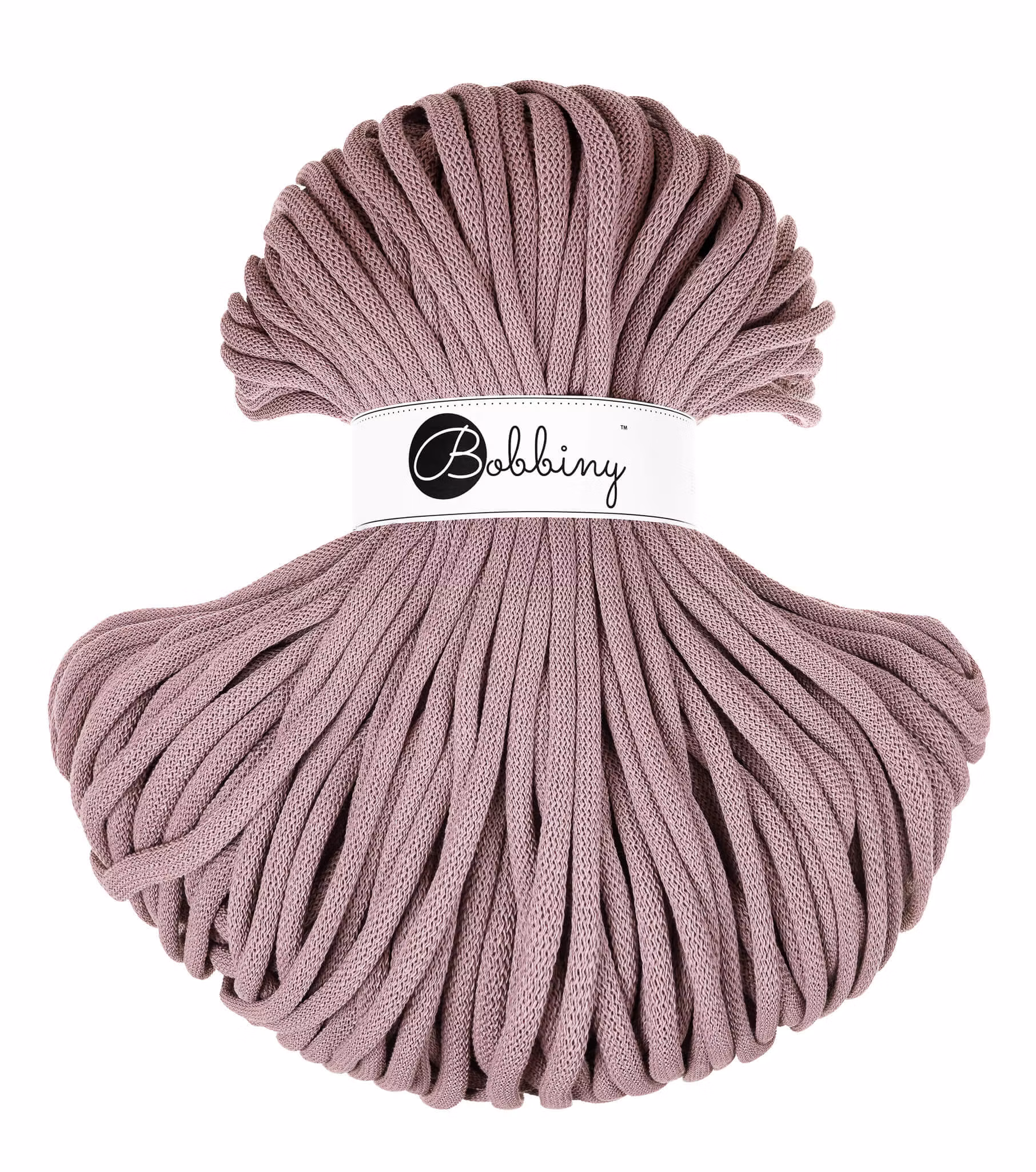 Bobbiny Braided Cord Jumbo 9 mm - flätat bomullsgarn - beställningsvara