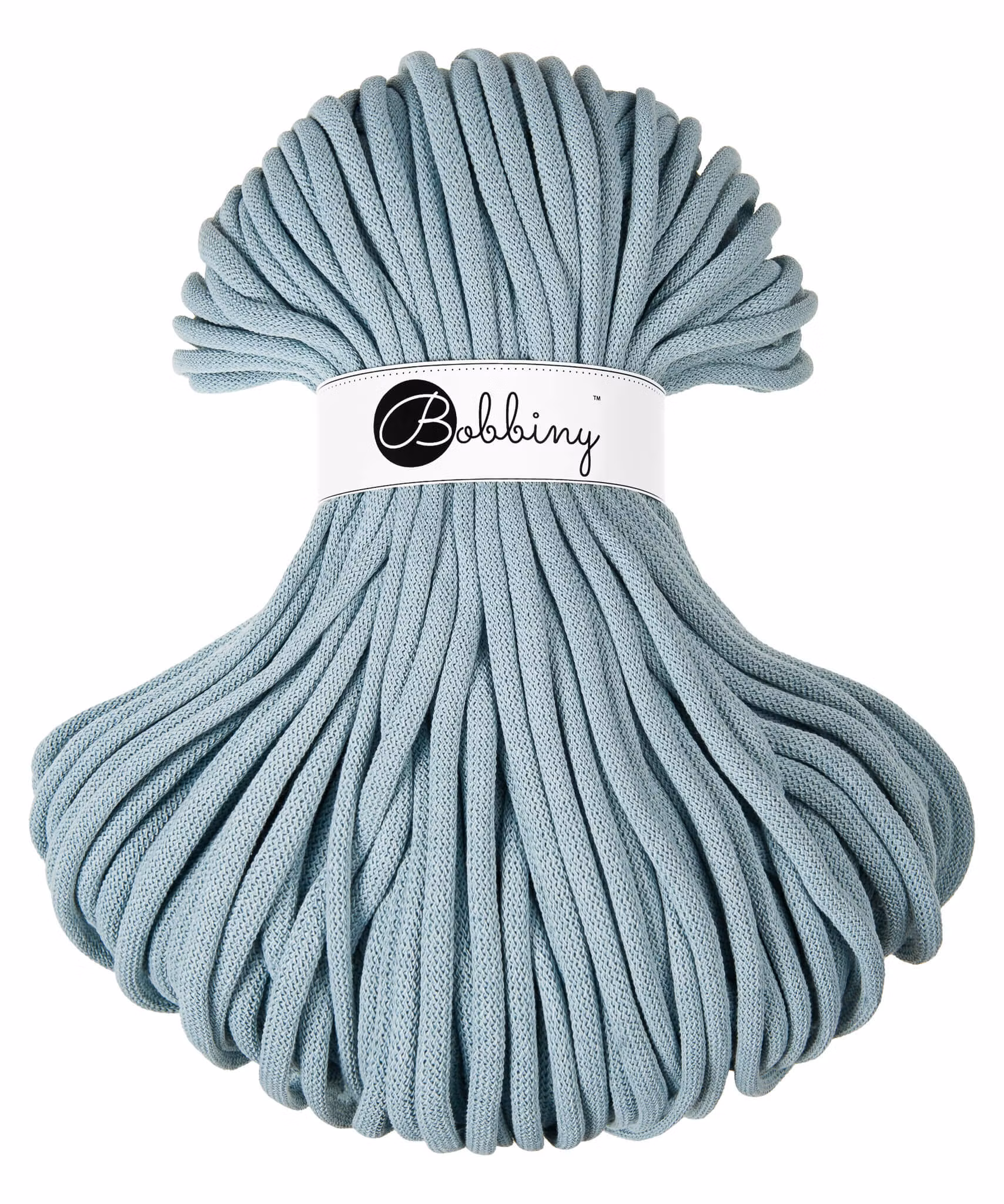 Bobbiny Braided Cord Jumbo 9 mm - flätat bomullsgarn - beställningsvara