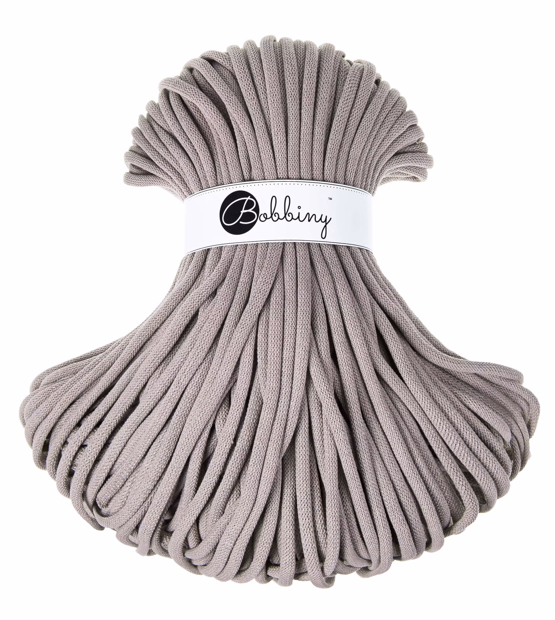 Bobbiny Braided Cord Jumbo 9 mm - flätat bomullsgarn - beställningsvara