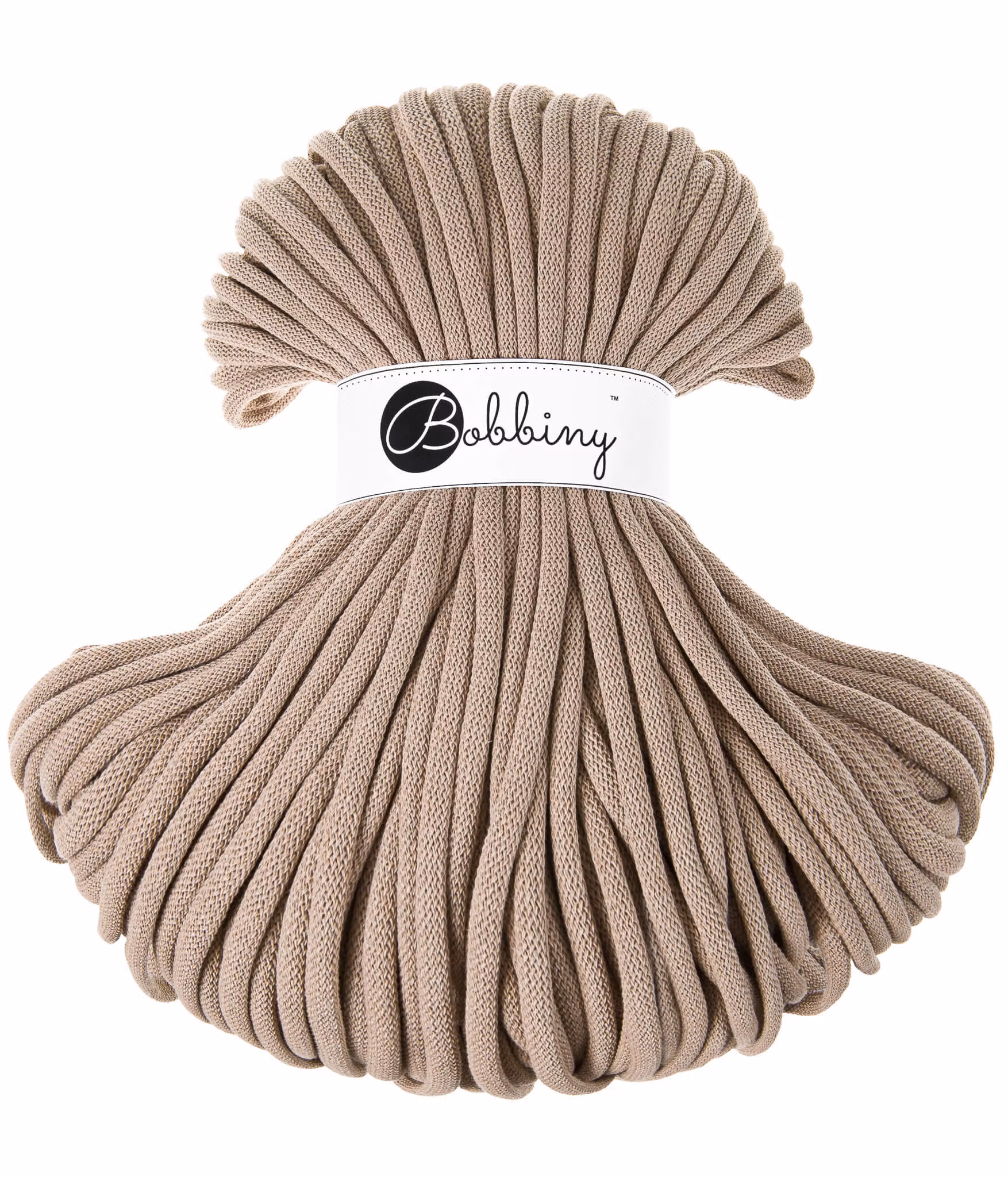 Bobbiny Braided Cord Jumbo 9 mm - flätat bomullsgarn - beställningsvara