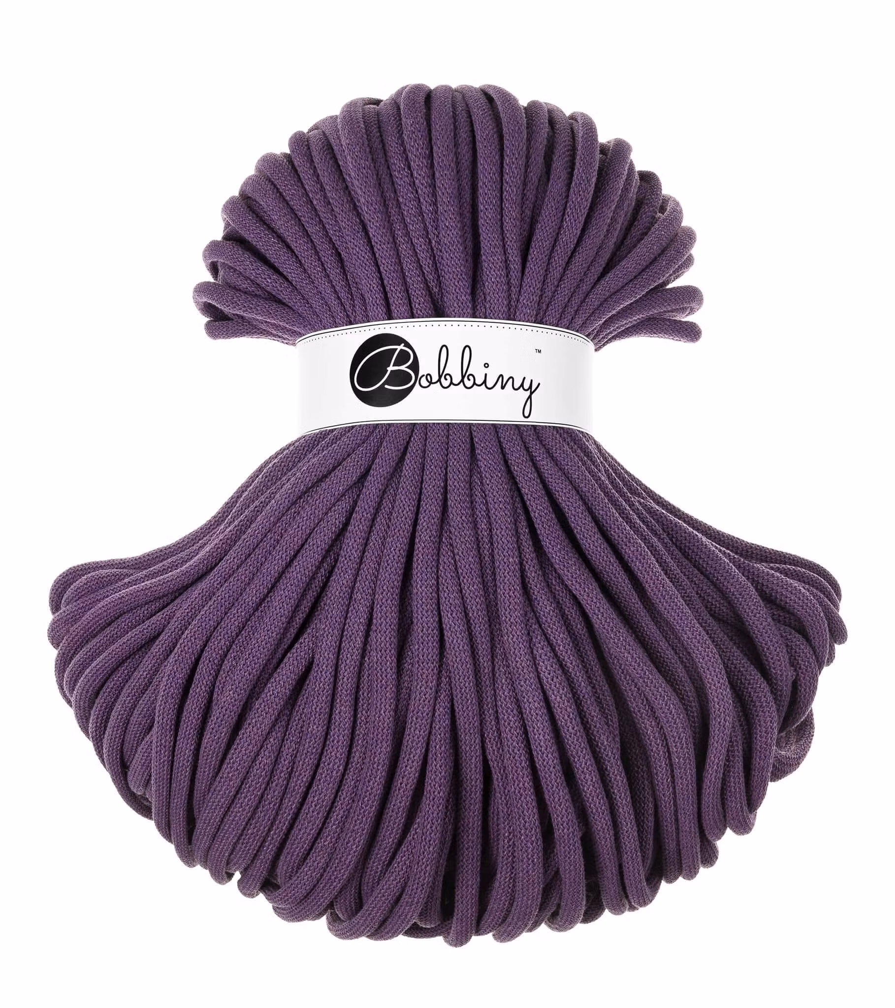 Bobbiny Braided Cord Jumbo 9 mm - flätat bomullsgarn - beställningsvara