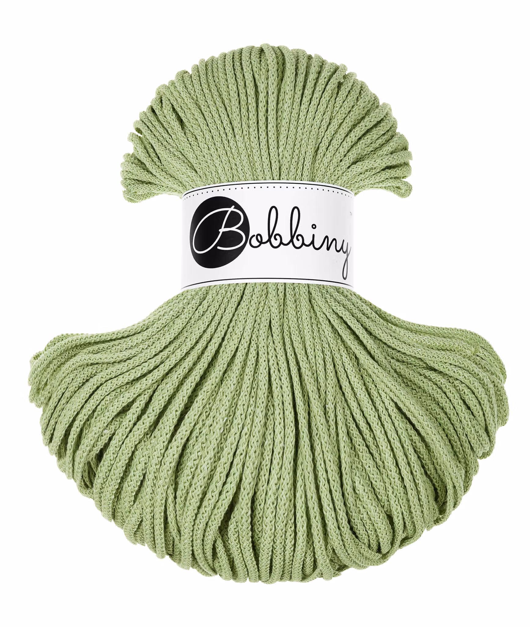Bobbiny Braided Cord Junior 3 mm - flätat bomullsgarn
