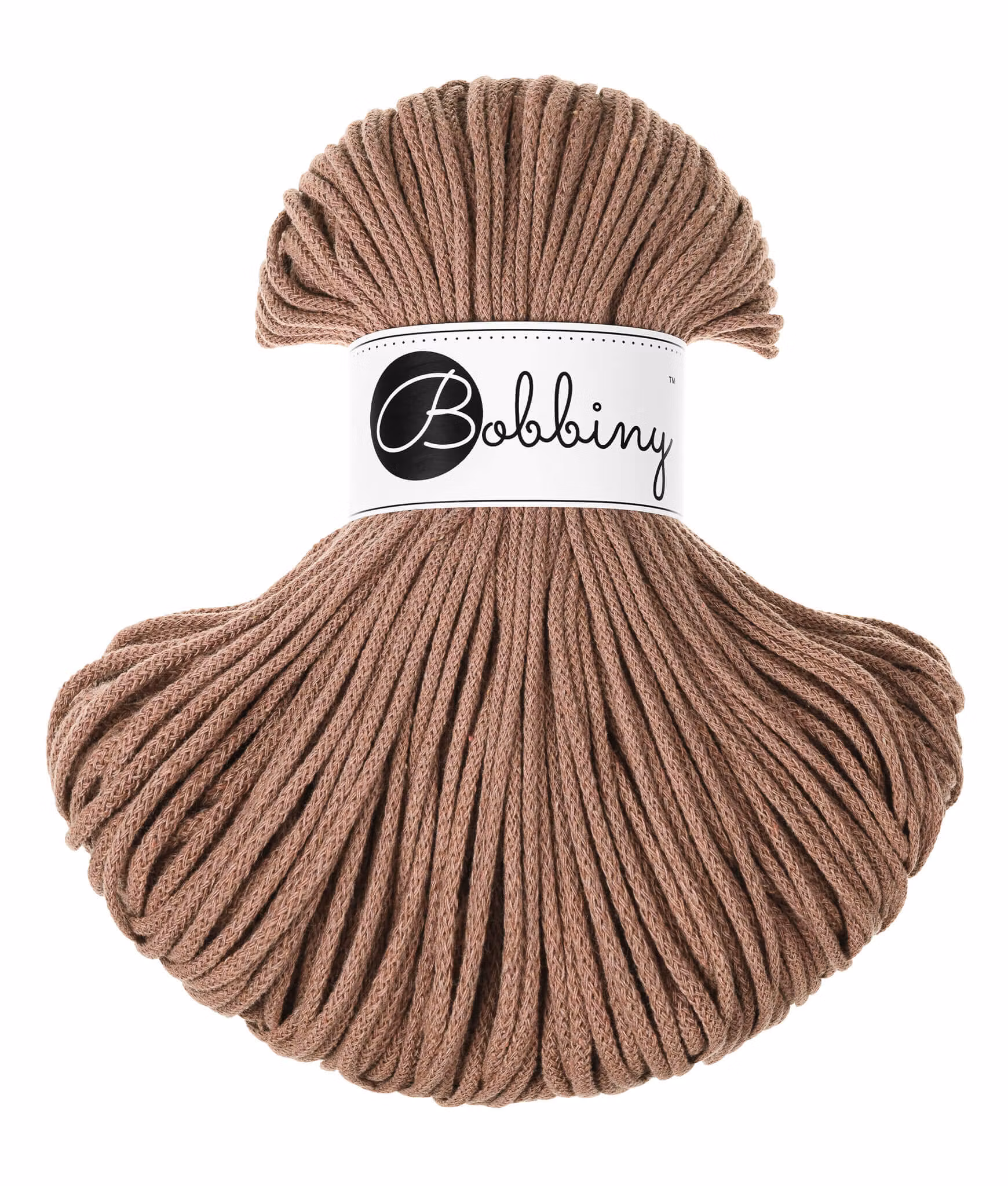 Bobbiny Braided Cord Junior 3 mm - flätat bomullsgarn