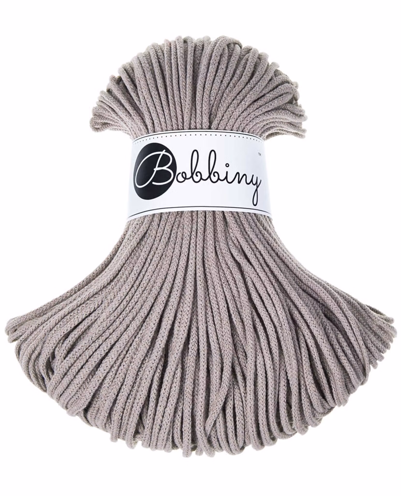 Bobbiny Braided Cord Junior 3 mm - flätat bomullsgarn