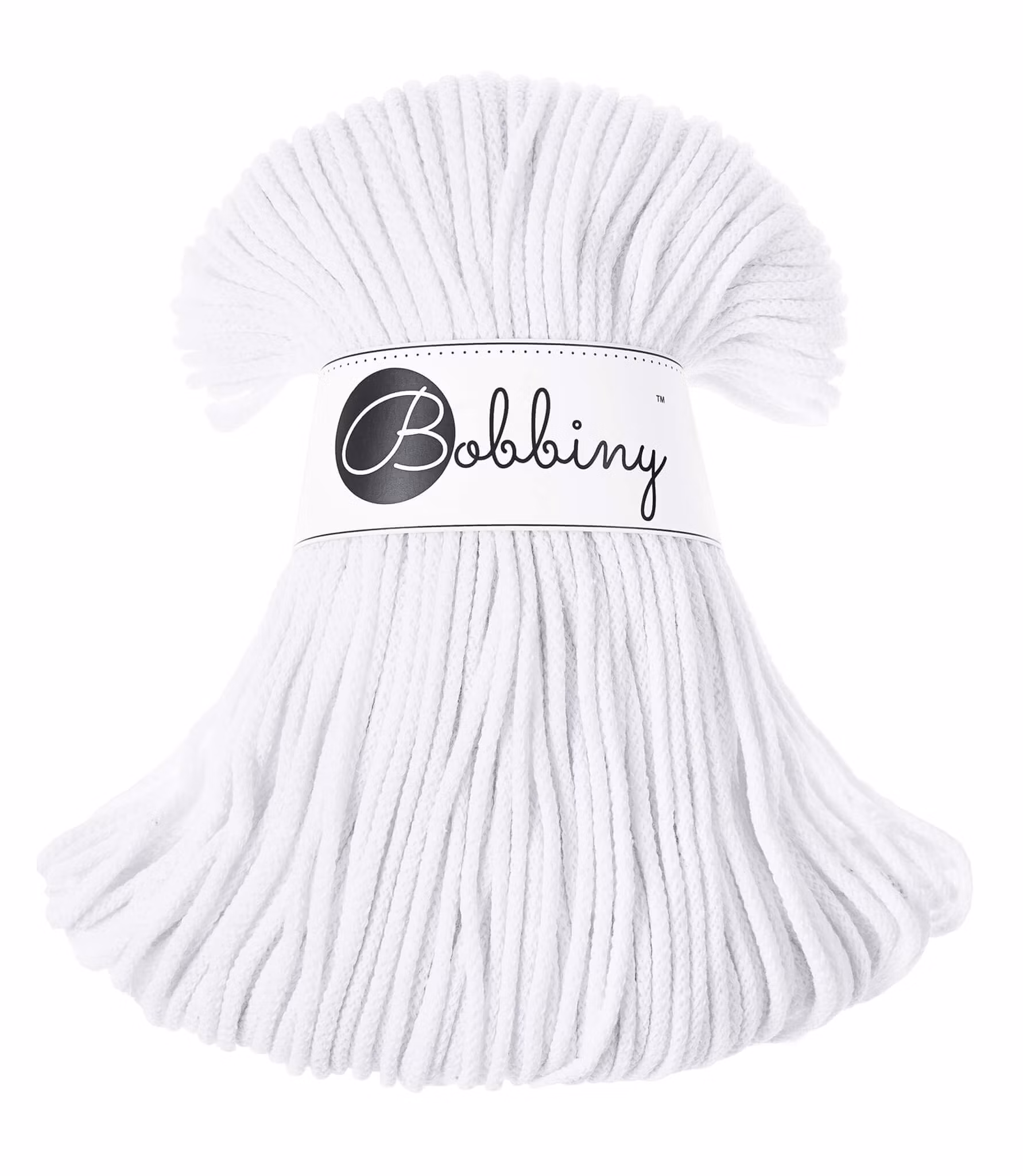 Bobbiny Braided Cord Junior 3 mm - flätat bomullsgarn