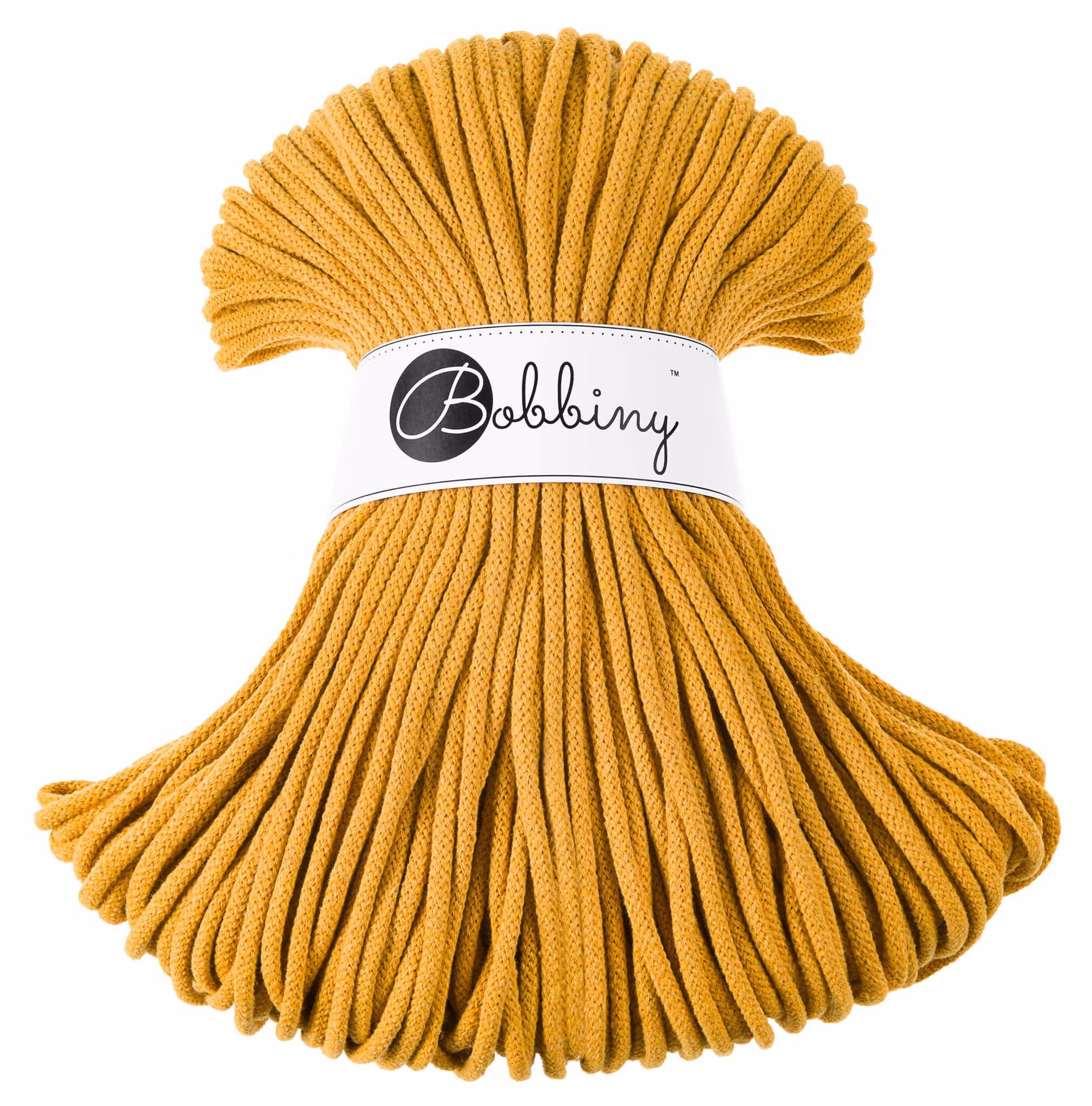 Bobbiny Braided Cord Premium 5 mm - flätat bomullsgarn