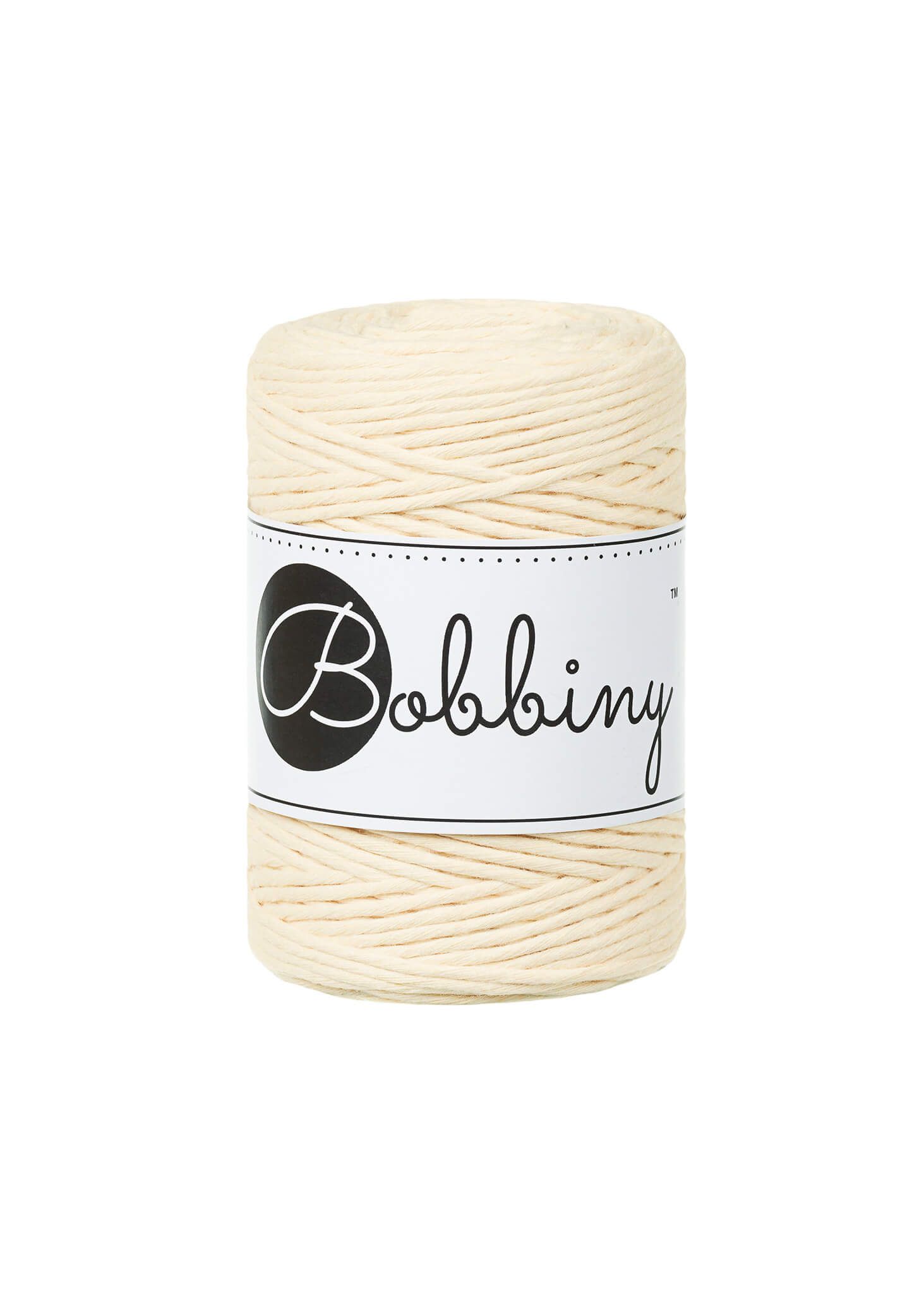 Bobbiny Single Twist Macrame Cord Baby 1.5 mm - enkeltvinnat makramégarn